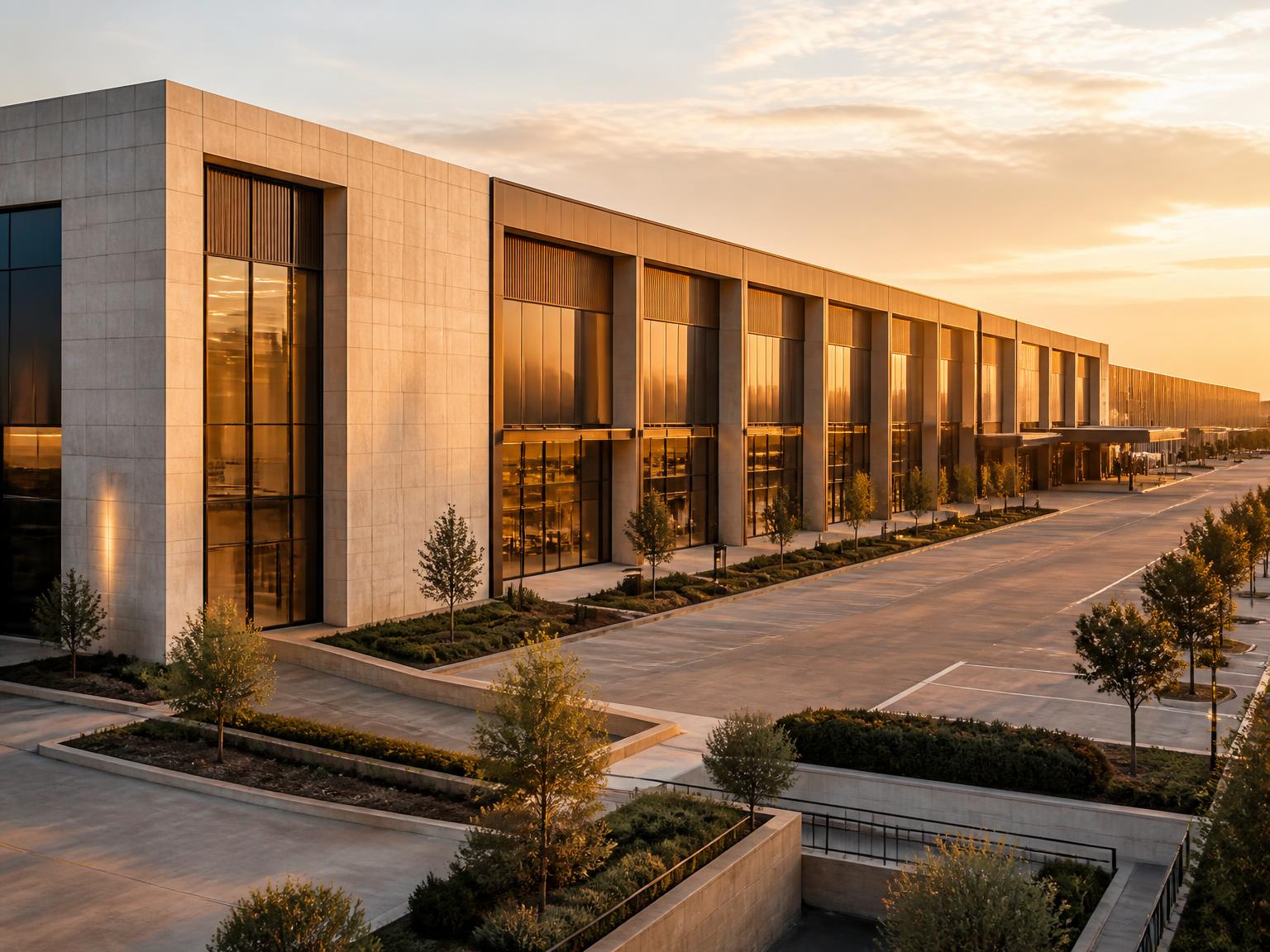 Sunlit industrial and logistics campus